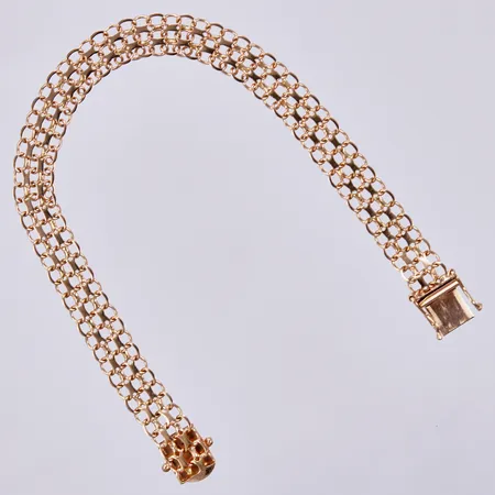 Armband X-länk, längd: ca 18,5cm, bredd: ca 8mm, Ädelsmycken Aktiebolag, 1968, 18K Vikt: 8,6 g
