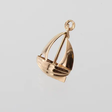 Berlock "Segelbåt", höjd utan ögla ca 20mm, 18k Vikt: 1,8 g