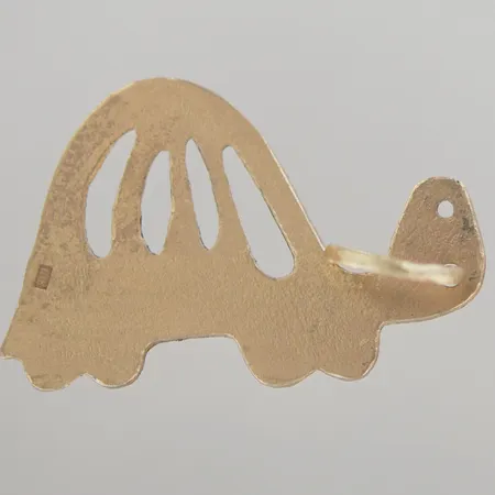 Hänge sköldpadda, handgjort Sandströms?  L 5,5 x 3 cm 18k Vikt: 14,9 g