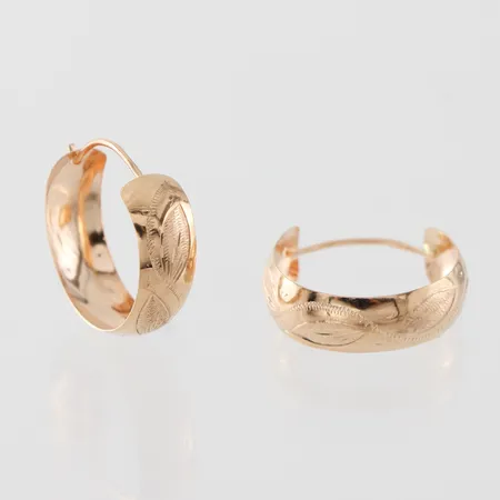 Parörhängen, mönstrade, diameter ca 16mm, bredd 5mm,  Vikt: 0,9 g