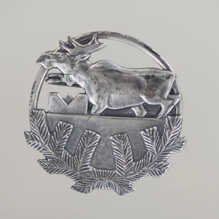 Brosch "älg" stämplad Sporrong, defekt nål,  B 34 mm 925/1000  Vikt: 8,3 g