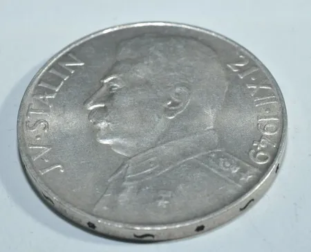 SILVERMYNT 100 Korun Republika Ceskoslovenska 70 år Stalin 1949 Ø 30,9 mm, 50% SILVER, Vikt: 13,9 g