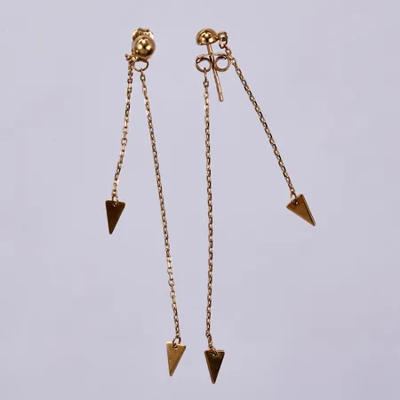 Ett par örhängen, längd: ca 6cm, bredd: ca 1-4mm, GHA, 18K Vikt: 1,6 g
