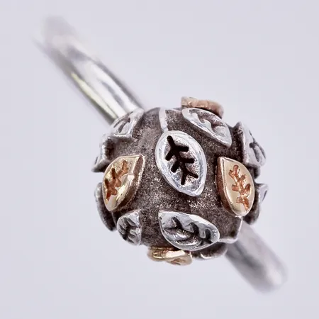 Ring med kula, Pandora, stl: 17, bredd: ca 2mm, silver 925/1000  Vikt: 7,5 g