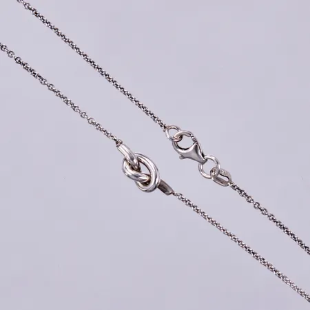 Collier knut, längd: ca 42cm, bredd: ca 1-6mm, 925/1000, silver Vikt: 3,5 g
