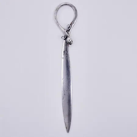 Brevkniv, trubbig spets, graverad, längd ca 19cm, Hoffner John 1935, silver Vikt: 36,9 g