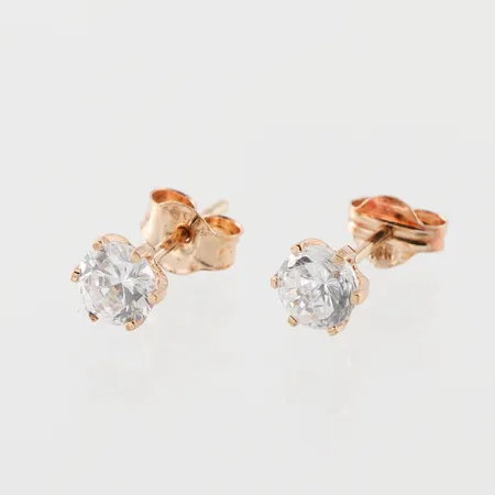 Örhänget paret med stenar, Ø ca5mm, 18k Vikt: 0,8 g
