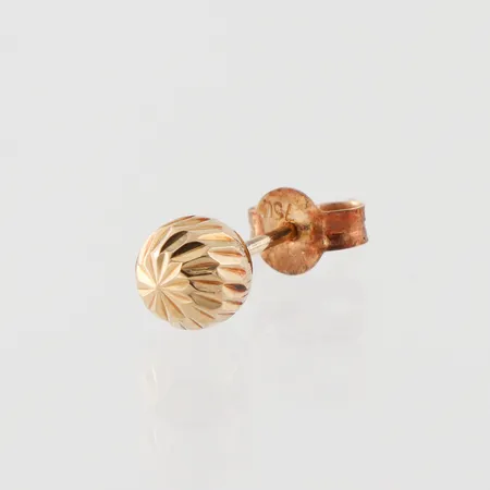 Udda Örhänge mönstrat, Ø ca 5mm, 18k Vikt: 0,3 g