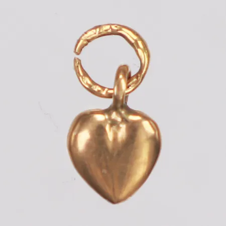 Hänge, hjärta, 11mm, 14K  Vikt: 0,3 g