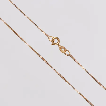 Kedja, Venezia, Balestra, 36cm, bredd 0,7mm, 18K  Vikt: 2 g
