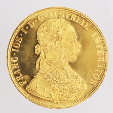 Mynt, FRANC.IOS.I.D.G.AVSTRIAE IMPERATOR, LOD.ILL.REX A.A.1915 HVNGAR.BOHEM.GAL, Ø39mm, 23K  Vikt: 13,9 g