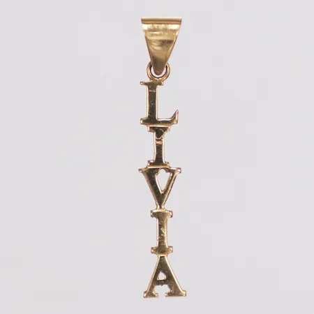 Hänge, namn Livia, 33mm, 18K  Vikt: 0,7 g