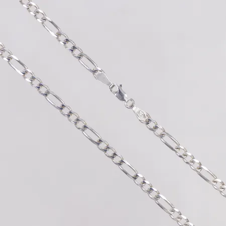 Kedja, Figaro, 65cm, bredd 4,3mm, 925/1000 silver Vikt: 18,2 g