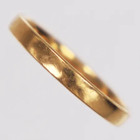 Ring, slät, Schalin, stl 20, bredd 3mm, ograverad, 18K  Vikt: 3,4 g