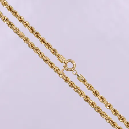 Kedja Cordell, längd 65cm, bredd 3,5mm, ihålig, 18K.  Vikt: 12,2 g