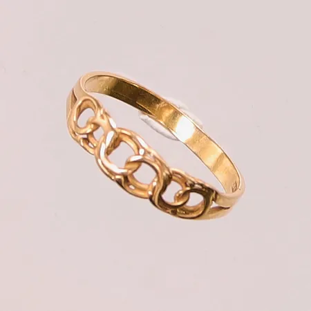 Ring Bismarck, Ø19¼, bredd:5mm, något skev, 18K 2,0g.
