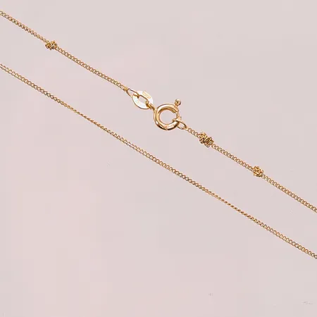 Kedja, 38cm, knutar, 18K 1,8g.