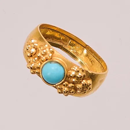 Ring, Ø17¼, bucklor, 21K 2,5g.
