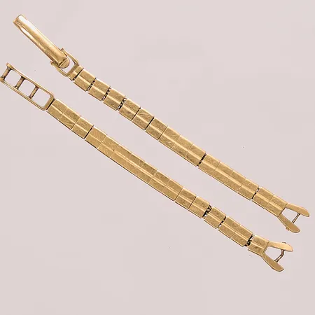 Klockarmband, 16cm, sliten, 18K 17,7g.