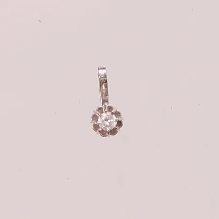 Hänge, diamant ca 0,01ct, 11mm, 18K 0,4g.
