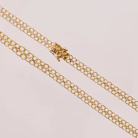 Collier x-länk, 44cm, bredd:5-7mm, 18K 12,5g.