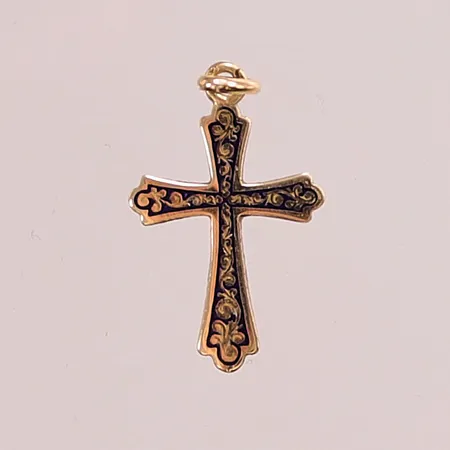 Hänge "kors", 25mm, 14K 1,1g.