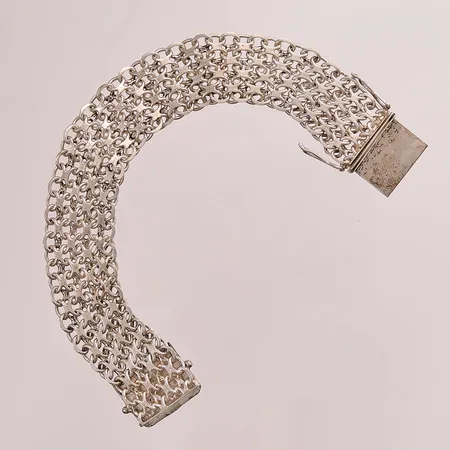 Armband x-länk, 19cm, bredd:19mm, 830/1000 Silver 30,9g.