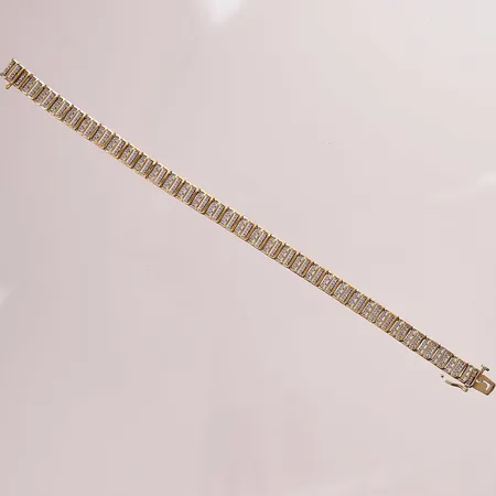 Armband, diamanter 335x ca 0,0025ct, 19,5cm, bredd:7mm, Guldfynd, 18K 16,9g.