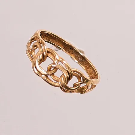 Ring Bismarck, Ø17½, bredd:7mm, 18K 2,5g.