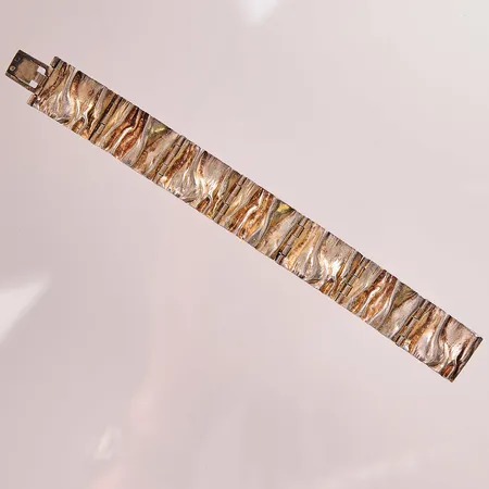 Armband, Matti J Hyvärinen, halvstelt, 18cm, bredd:18mm, Finland, 925/1000 Silver 53,8g.