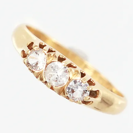 Ring ALTON, med stenar, stl 16¼, bredd: 2-4,5mm, 18K Vikt: 2,3 g