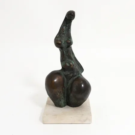 Skulptur i brons av Stan Wys (Född 1949), höjd 25cm, Signerad och limiterad 3 av 12, daterad: 1999, stensockel Skickas med postpaket.