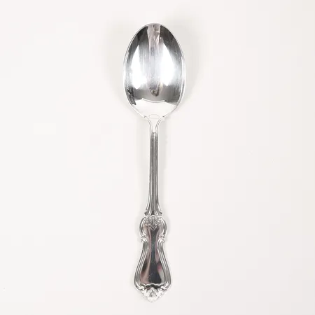 Efterrättssked, modell Olga, GAB, Eskilstuna år 2002, längd: 160 mm, 830/1000 silver. Vikt: 37,9 g