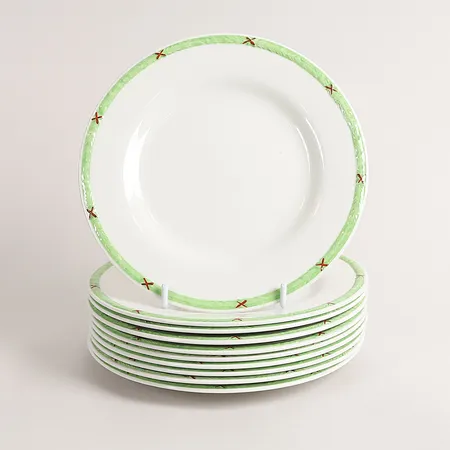 Tio assietter "God Jul", Gustavsberg, porslin, handmålade, Ø 20 cm, originalkartonger, bruksslitage, repor, kartonger med mindre skador.  Skickas med postpaket.