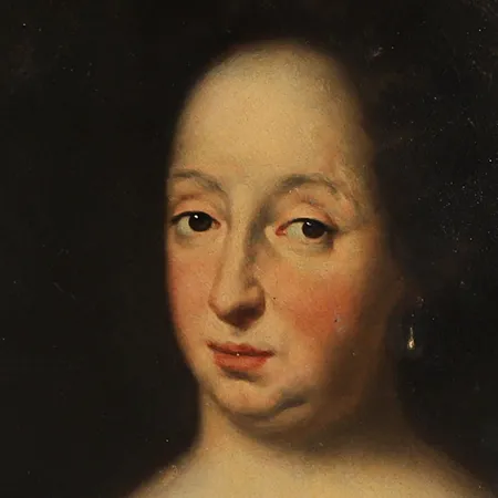 Tavla, David Klöcker Ehrenstrahl, Hans ateljé, olja på duk, "Drottning Hedvig Eleonora av Holstein-Gottorp" (1636-1715), 74x60cm, duk med mindre skador samt lagningar, retuscher. Proveniens: Bukowski Auktioner, auktion 280, 19-20 maj 1931, kat nr 7, Bukowskis Auktioner Important Spring Sale 641, 8-10 juni, 2022. Specialfrakt, kontakta pantbankskontoret för mer information.