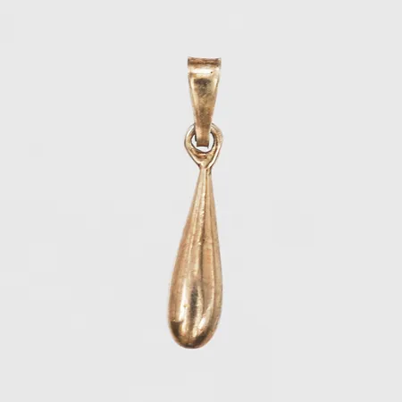 Hänge, droppform, ca 22x3mm, slitage, förgyllt silver. Vikt: 1,2 g