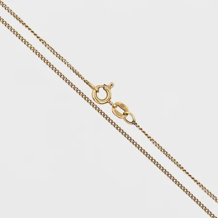 Kedja, Pansar, Balestra, längd: 38 mm, bredd: 1 mm, 18K guld. Vikt: 1,9 g