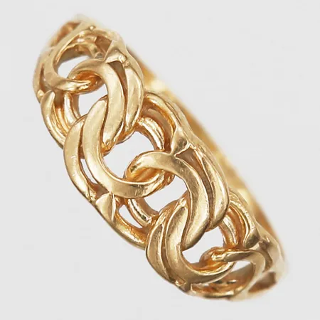 Ring, Bismarck, stl: 17, bredd: 2 - 7 mm, 18K guld. Vikt: 2,2 g