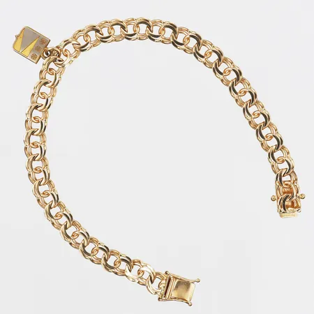 Armband med integrerat hänge, Bismarck, GHA, längd: 20 cm, bredd: 7 mm, 18K guld. Vikt: 19,2 g
