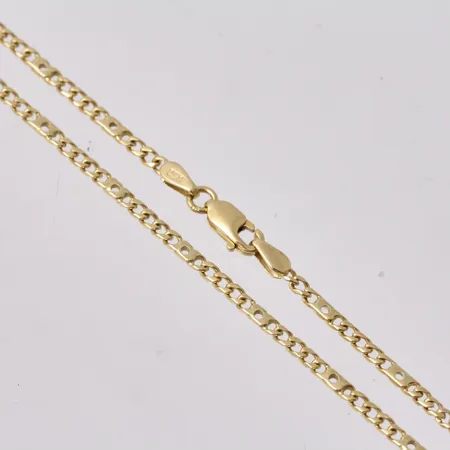 Kedja i 18K guld, 46cm, Pansar, bredd 1,7mm, vikt 4,77g.