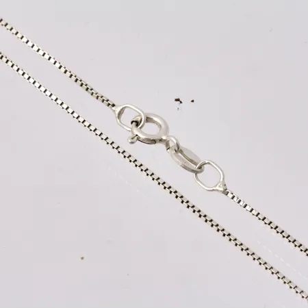 Kedja i silver, 38cm, Venezia, bredd 0,8mm, 925/1000, vikt 1,63g.