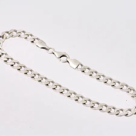  Armband i silver, 19,5cm, Pansar, bredd 4,6mm, 925/1000, vikt 9,44g.