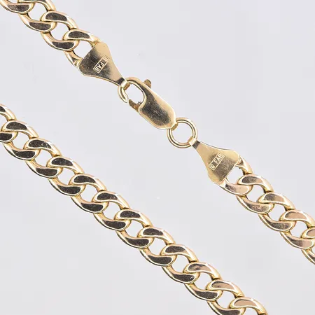 Kedja Pansar, Guldfynd, längd 51,5 cm, bredd 6 mm, 18K. Vikt: 19,8 g