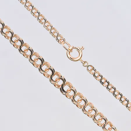 Collier Bismarck, doserad, bredd 3-6 mm, längd 45,5 cm, 18K. Vikt: 11,9 g