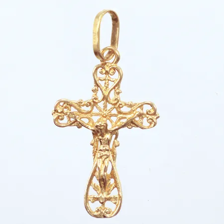 Krusifix, 4cm, 18k  Vikt: 3,7 g