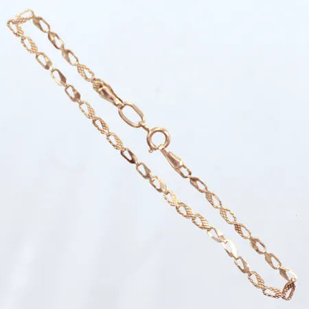 Armband, längd 17cm, bredd 2,5mm, 14K  Vikt: 1,1 g