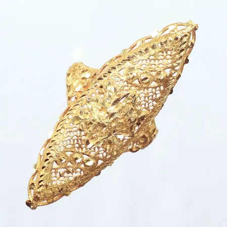 Ring, Ø20½, längd 5cm, bredd 17,3mm, 14K  Vikt: 5,3 g
