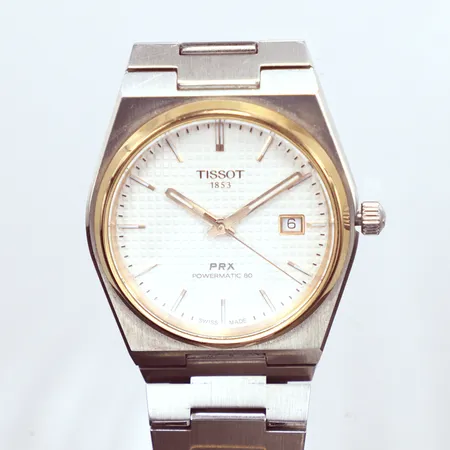 Herrur Tissot prx powematic 80 automatisk, ref:T1374072103100, Ø40mm, , kvitto 2022-03-16, box, defekt, cert