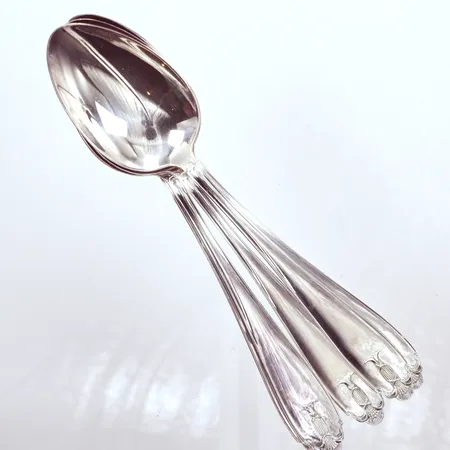 6 matskedar modell Vasa, 21cm, gravyr, GAB, silver 830/1000  Vikt: 304 g