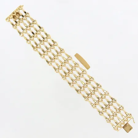 Armband, 19cm, bredd 17mm, defekt lås, 18K Vikt: 32,3 g